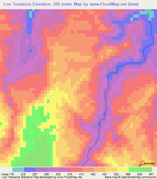 Los Trastacos,Dominican Republic Elevation Map