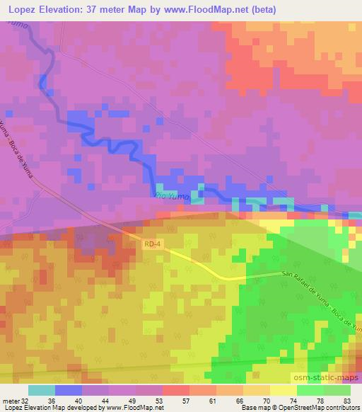 Lopez,Dominican Republic Elevation Map