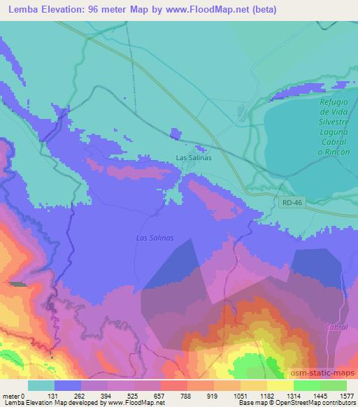 Lemba,Dominican Republic Elevation Map