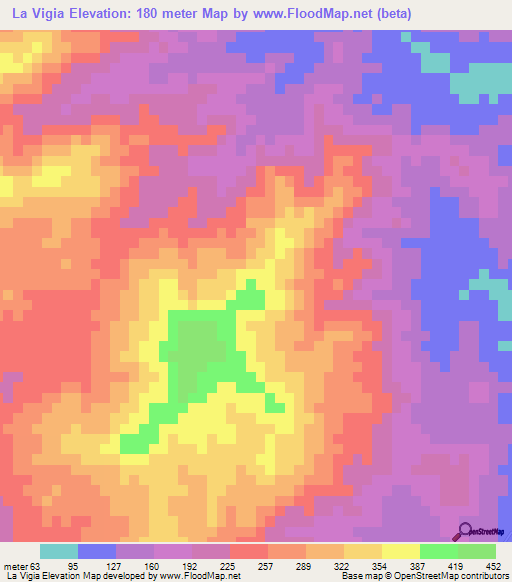 La Vigia,Dominican Republic Elevation Map