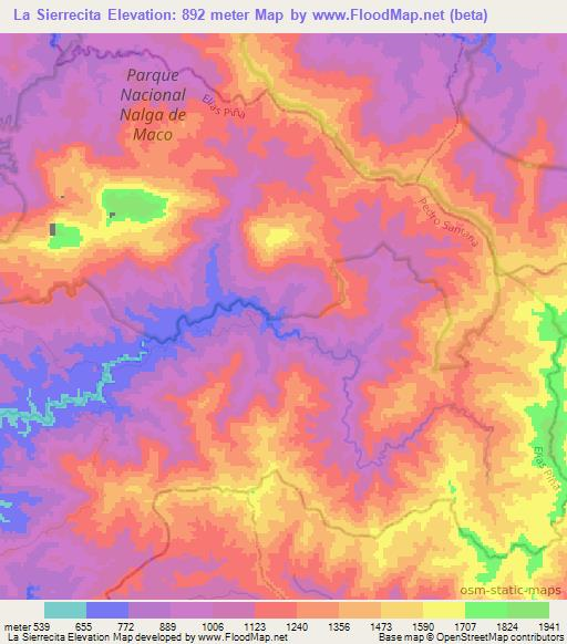 La Sierrecita,Dominican Republic Elevation Map