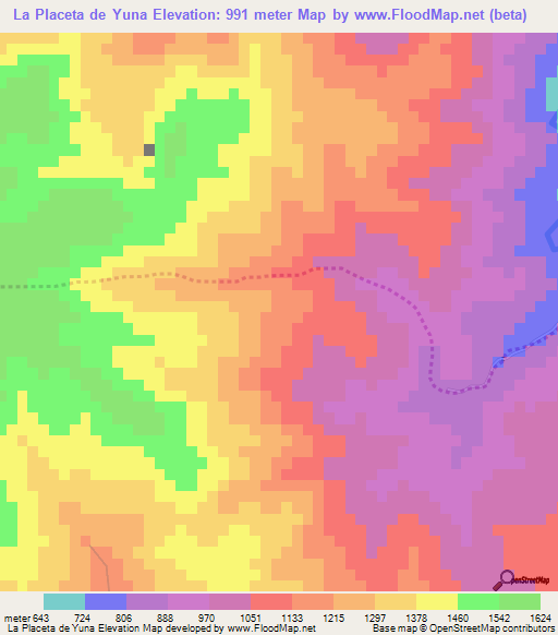 La Placeta de Yuna,Dominican Republic Elevation Map