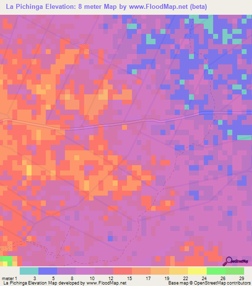 La Pichinga,Dominican Republic Elevation Map