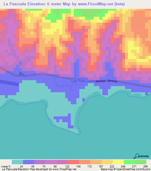 La Pascuala,Dominican Republic Elevation Map