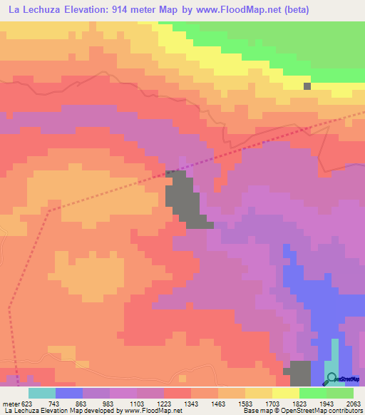 La Lechuza,Dominican Republic Elevation Map