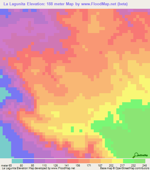 La Lagunita,Dominican Republic Elevation Map