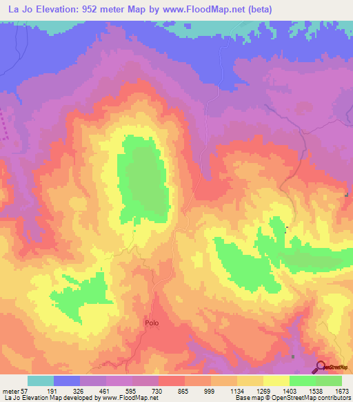 La Jo,Dominican Republic Elevation Map