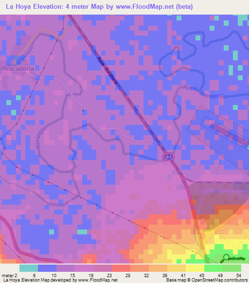 La Hoya,Dominican Republic Elevation Map