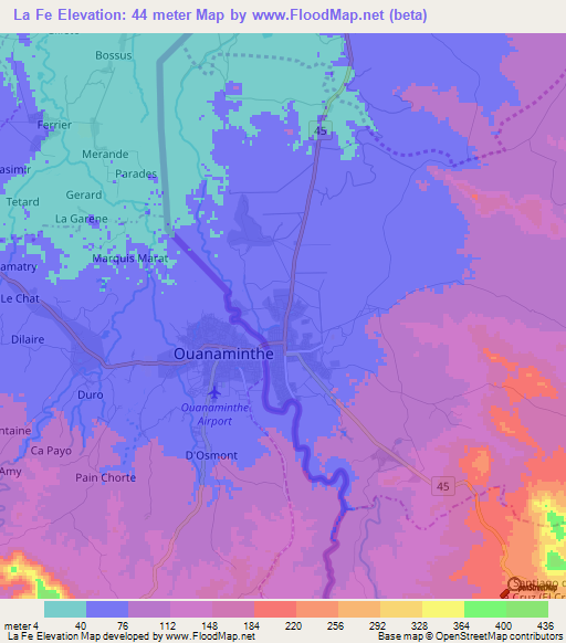 La Fe,Dominican Republic Elevation Map