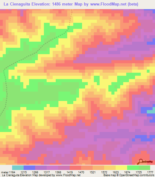 La Cienaguita,Dominican Republic Elevation Map