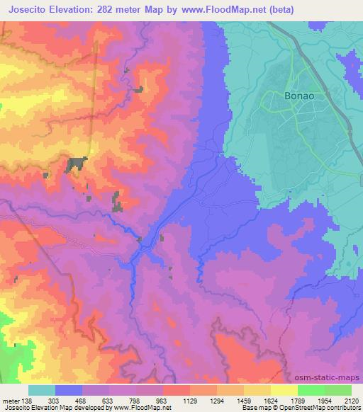 Josecito,Dominican Republic Elevation Map