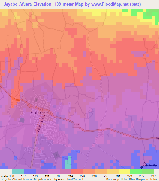 Jayabo Afuera,Dominican Republic Elevation Map