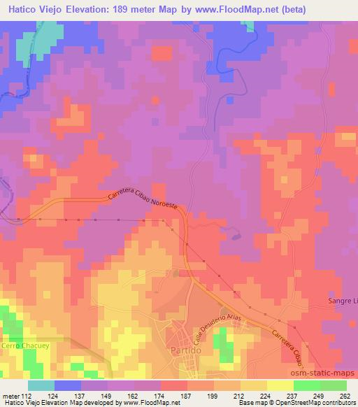 Hatico Viejo,Dominican Republic Elevation Map