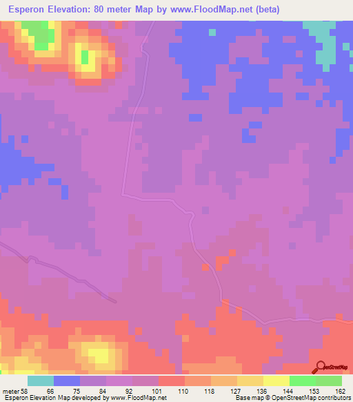 Esperon,Dominican Republic Elevation Map