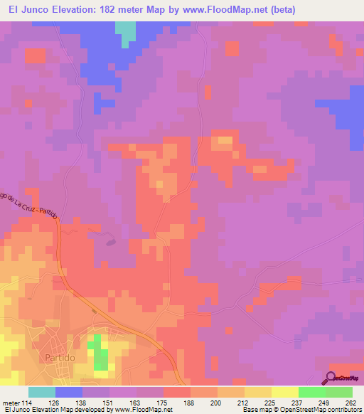 El Junco,Dominican Republic Elevation Map