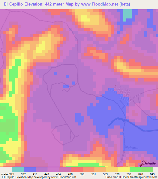 El Cepillo,Dominican Republic Elevation Map