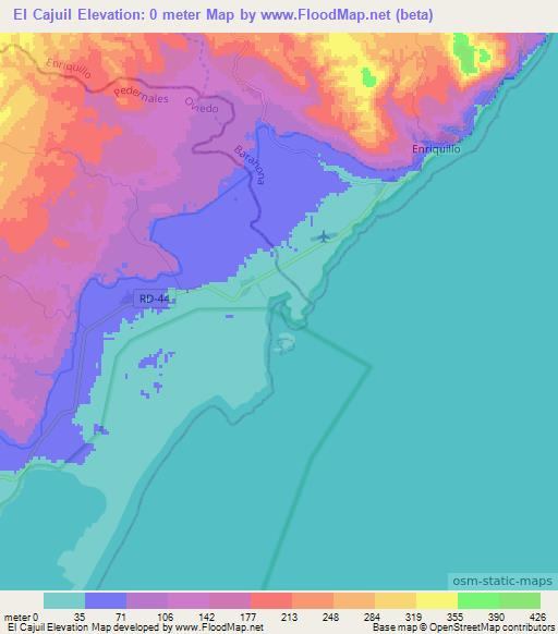 El Cajuil,Dominican Republic Elevation Map