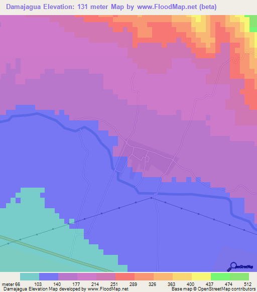 Damajagua,Dominican Republic Elevation Map