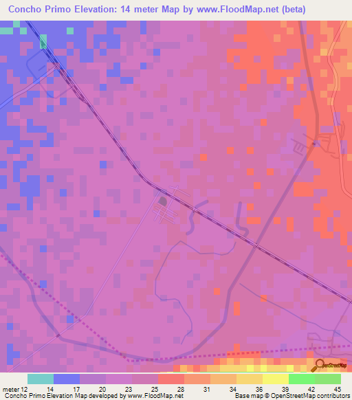 Concho Primo,Dominican Republic Elevation Map