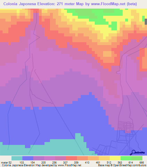 Colonia Japonesa,Dominican Republic Elevation Map