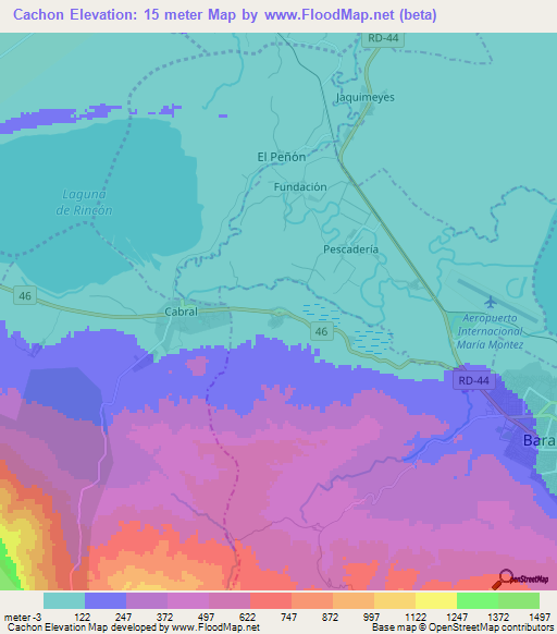 Cachon,Dominican Republic Elevation Map