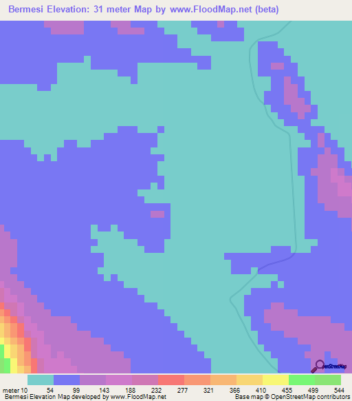 Bermesi,Dominican Republic Elevation Map