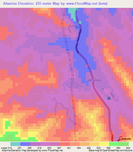 Altamira,Dominican Republic Elevation Map