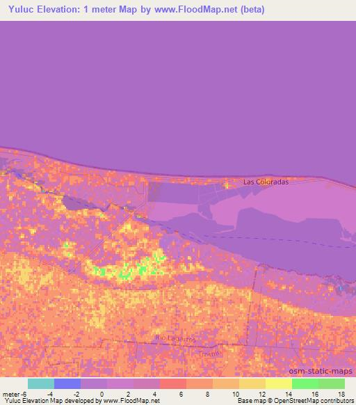 Yuluc,Mexico Elevation Map