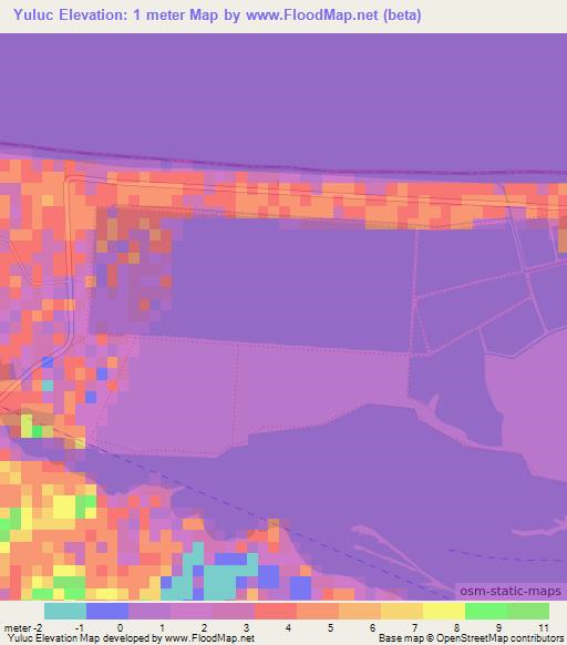 Yuluc,Mexico Elevation Map