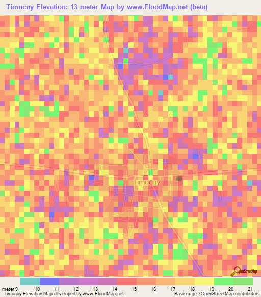 Timucuy,Mexico Elevation Map