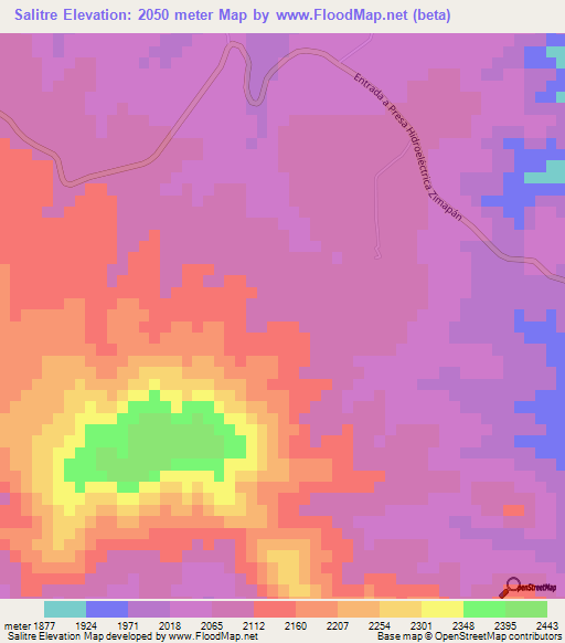 Salitre,Mexico Elevation Map