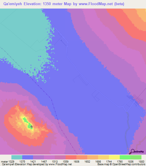 Qa'emiyeh,Iran Elevation Map