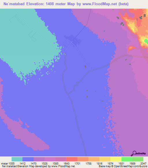 Ne`matabad,Iran Elevation Map