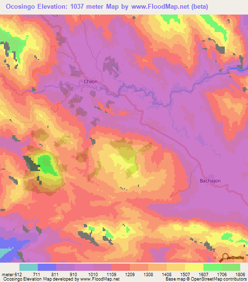 Elevation of Ocosingo,Mexico Elevation Map, Topography, Contour