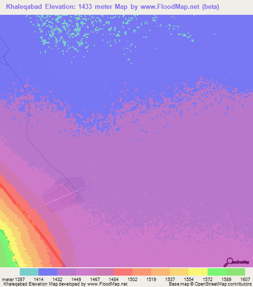 Khaleqabad,Iran Elevation Map