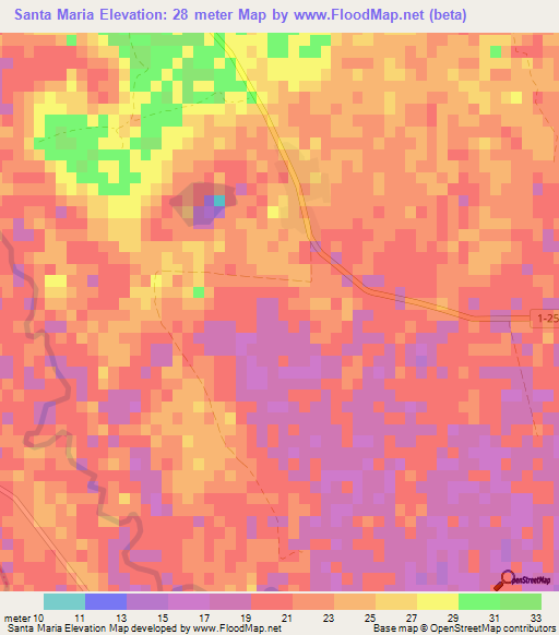 Santa Maria,Cuba Elevation Map