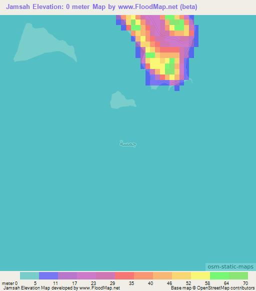 Jamsah,Egypt Elevation Map