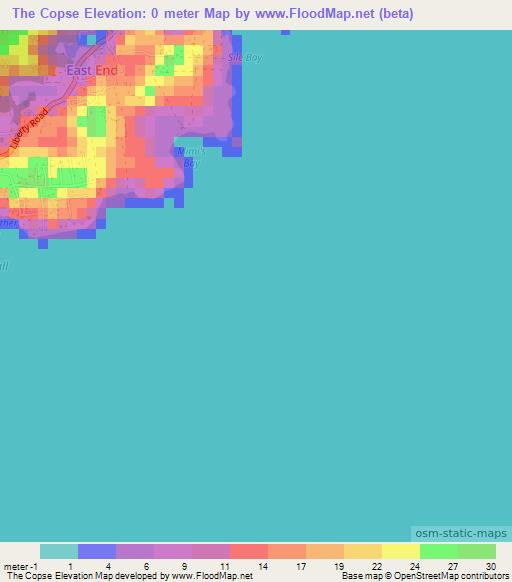 The Copse,Anguilla Elevation Map