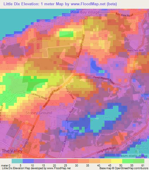 Elevation Of Little Dix,anguilla Elevation Map, Topography, Contour