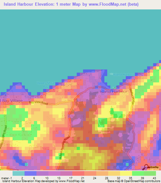 Island Harbour,Anguilla Elevation Map