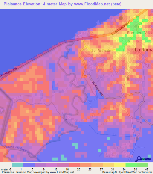 Elevation of Plaisance,Trinidad and Tobago Elevation Map, Topography ...