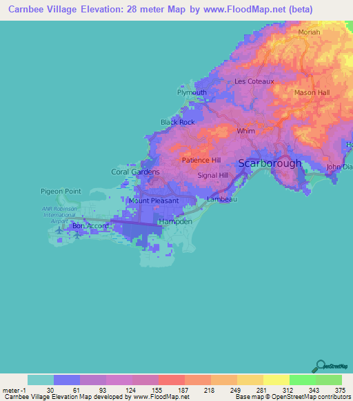 Elevation of Carnbee Village,Trinidad and Tobago Elevation Map ...