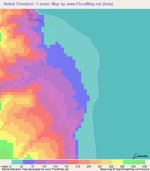 Bethel,Montserrat Elevation Map