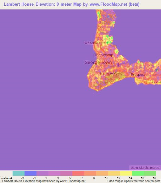 Lambert House,Cayman Islands Elevation Map