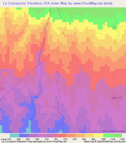 La Concepcion,El Salvador Elevation Map