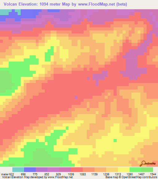 Volcan,Guatemala Elevation Map