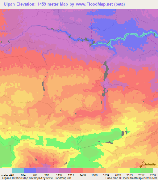 Ulpan,Guatemala Elevation Map