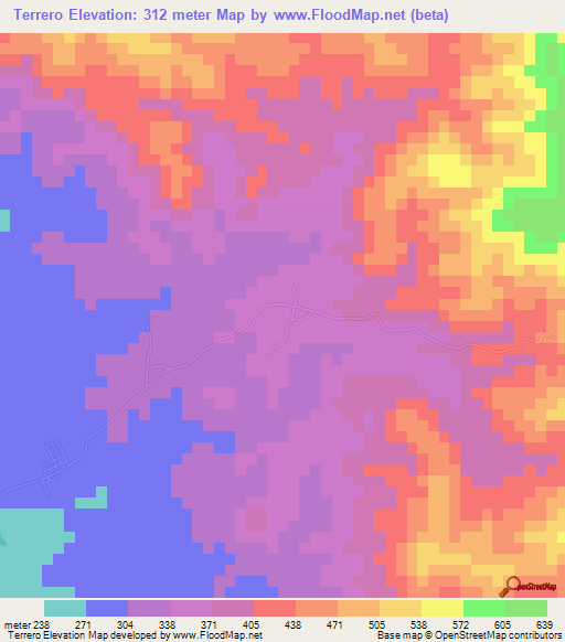 Terrero,Guatemala Elevation Map