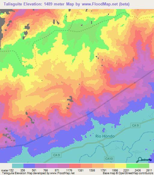 Talisguite,Guatemala Elevation Map