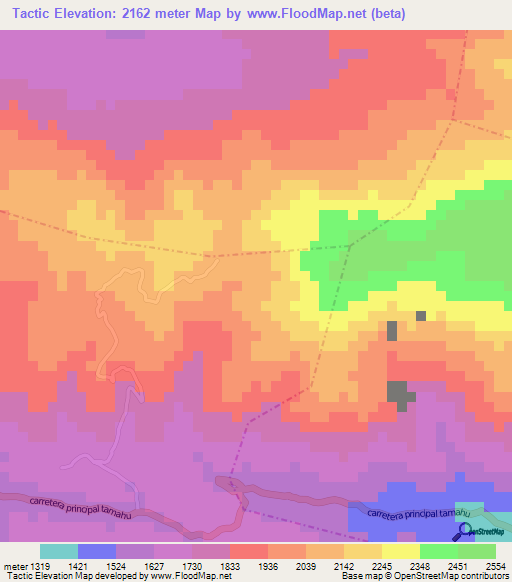 Tactic,Guatemala Elevation Map